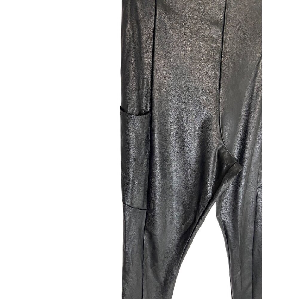 Commando Black Faux Leather Pocket Legging-sz Large - Picture 6 of 8